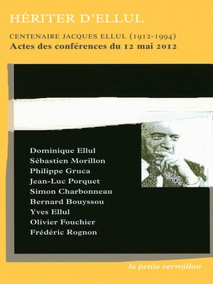 cover image of Hériter d'Ellul